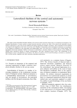 Lateralized rhythms of the central and autonomic