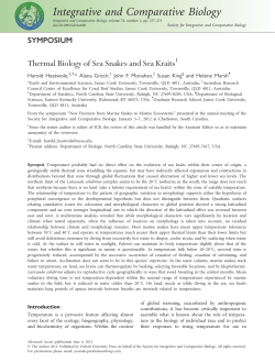 Thermal Biology of Sea Snakes and Sea Kraits