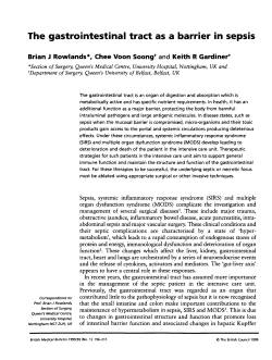 The gastrointestinal tract as a barrier in sepsis