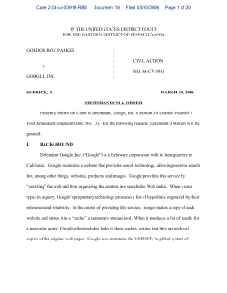 Parker v. Google, Inc.