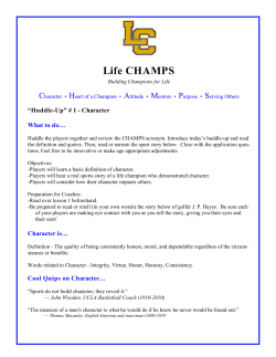 Huddle Ups - Life CHAMPS