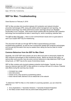 SEP for Mac: Troubleshooting