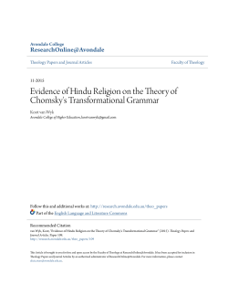 Evidence of Hindu Religion on the Theory of Chomsky`s