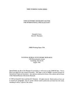 Does Economic Geography Matter for International Specialization?