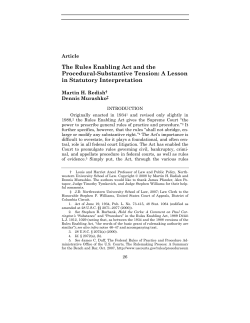The Rules Enabling Act and the Procedural