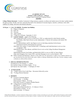 ACADEMIC SENATE October 6, 2015, 12:30 pm
