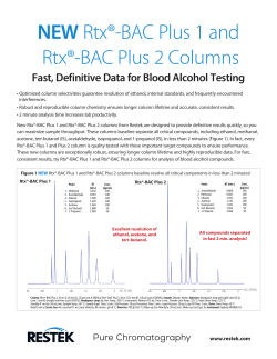 Fast, Definitive Data for Blood Alcohol Testing