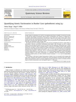 Quantifying kinetic fractionation in Bunker Cave speleothems using