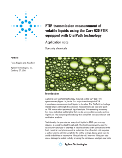 FTIR transmission measurement of volatile liquids using the Cary