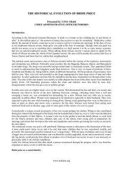 MIFUMI Bride Price Conference