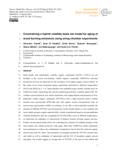 Constraining a hybrid volatility basis set model for aging of wood