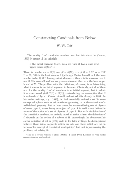 Constructing Cardinals from Below