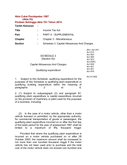 Schedule 3. Capital Allowances And Charges