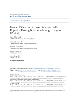 Gender Differences in Perceptions and Self