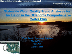 Statewide Water Quality Trend Analyses for Inclusion in