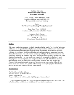 ENGL 2100B - Carleton University