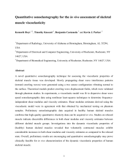 Quantitative sonoelastography for the in vivo assessment of skeletal