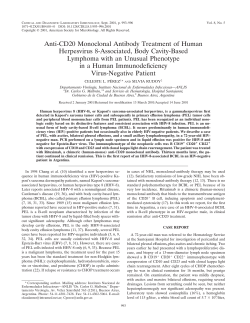 Anti-CD20 Monoclonal Antibody Treatment of Human
