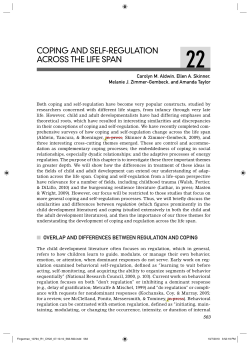 coping and self-regulation across the life span