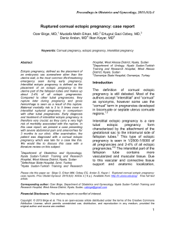 Ruptured cornual ectopic pregnancy: case report