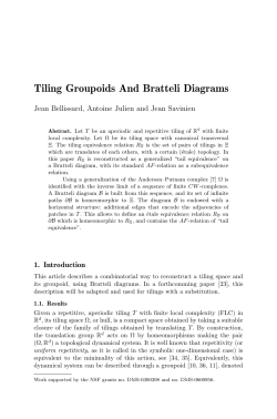 Tiling Groupoids And Bratteli Diagrams
