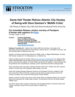 Dante Hall Theater Relives Atlantic City Heyday of Swing with Dave