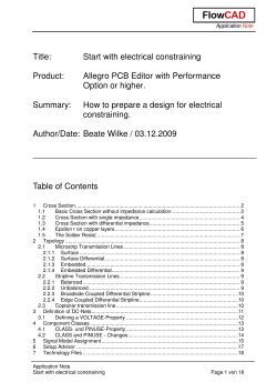 Start with electrical constraining Product