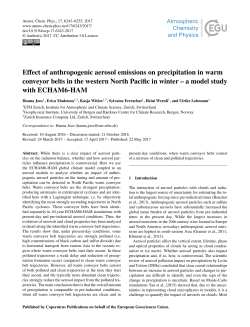 Effect of anthropogenic aerosol emissions on precipitation in warm