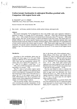 Carbon isotopic fractionation in subtropical - IRD