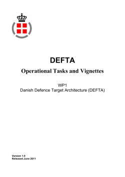 DEFTA Operational Tasks and Vignettes