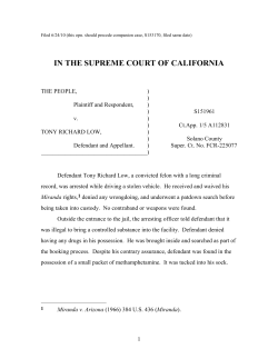 PEOPLE v. TONY RICHARD LOW | FindLaw