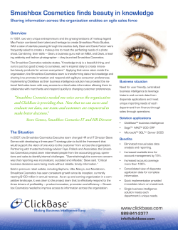 Smashbox Cosmetics finds beauty in knowledge