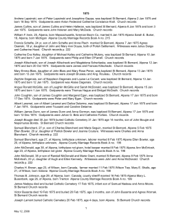 Church records - Alpena County George N. Fletcher Public Library
