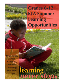 2017 Summer Opportunities