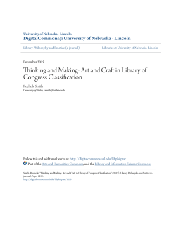 Art and Craft in Library of Congress Classification