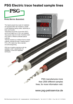PSG Electric trace heated sample lines