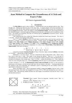 Jesus Method to Compute the Circumference of A Circle and Exact