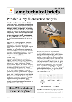 Portable X-ray fluorescence analysis