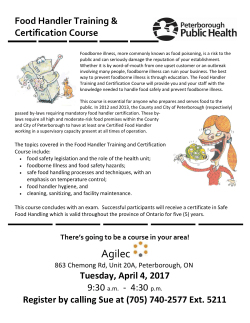 Flyer - City of Peterborough