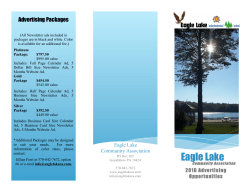 2015 Advertising Brochure - Eagle Lake Community Association