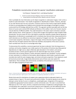 Probabilistic reconstruction of color for species` classification