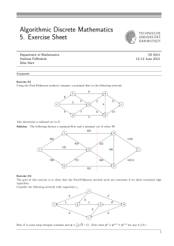 Algorithmic Discrete Mathematics 5. Exercise Sheet