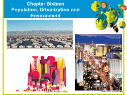Chapter Sixteen Population, Urbanization and Environment