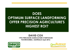 Does optimum surface landforming offer PAs highest ROI?
