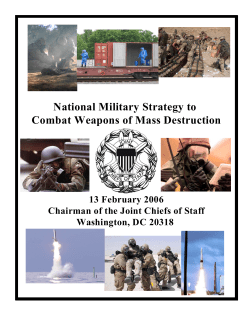 National Military Strategy to Combat Weapons of Mass Destruction