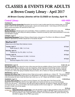 April 2017 - Web - Brown County Library