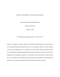Bilateral versus Multilateral - The Political Economy of International