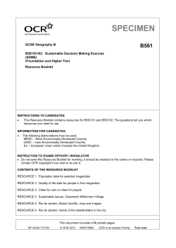 Sustainable decision making - Resource booklet - Specimen