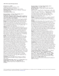 ARVO 2014 Annual Meeting Abstracts 543 Optic Nerve, LHON