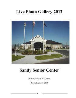 Live Photo Gallery 2012 Sandy Senior Center